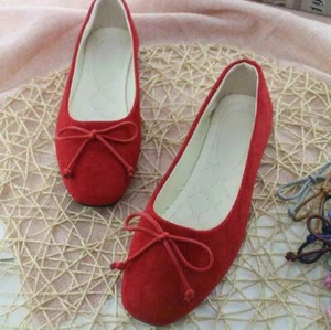 Women Ballet Ballerina Dolly Pumps Ladies Comfy Flats Slip On Loafers Shoes Size - Picture 1 of 25