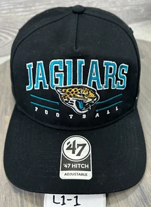 Jacksonville Jaguars '47 Men's Roscoe Hitch Adjustable Strapback Hat Black NWT - Picture 1 of 10