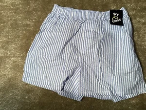 Art Class Girl's Size Striped Seersucker Shorts Blue white - Picture 1 of 1