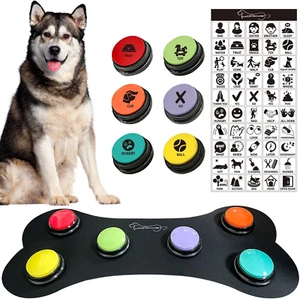Dog Speech Training Buzzer Set, 6 Recordable Buttons with Non-Slip Rubber Mat an - Picture 1 of 12