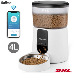 4L WIFI Automatischer Futterautomat Futterspender Katze Hunde Aufnahmefunktion - Bild 1 von 12