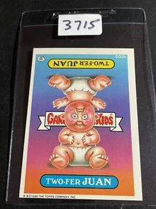 1988 Topps Garbage Pail Kids Card GPK Series 15 OS15 602b Two Fer Juan NDC MT - Picture 1 of 3