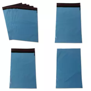 More details for baby blue 250x350mm (10x14&quot;) medium mailing bags poly self seal parcel postal
