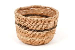 VTG SOUTHWEST HAVASUPAI HUALAPAI Native American INDIAN WOVEN BASKET 3.5" x 5” - Picture 1 of 6