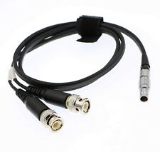 Time Code Cable 5 Pin Male to Two BNC Male Input Output for Sound Devices XL-LB2