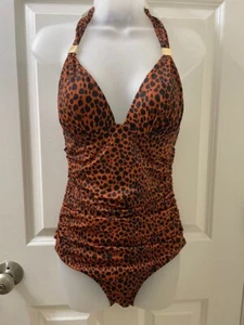 Victoria's Secret The Forever Push-Up Leopard Print One Piece Swimsuit M - Picture 1 of 7