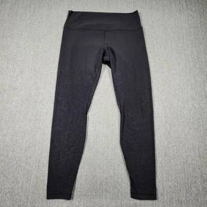 LULULEMON Womens 14 Align Pants 28" Speckle Emboss Black Nulu Fabric - Picture 1 of 8