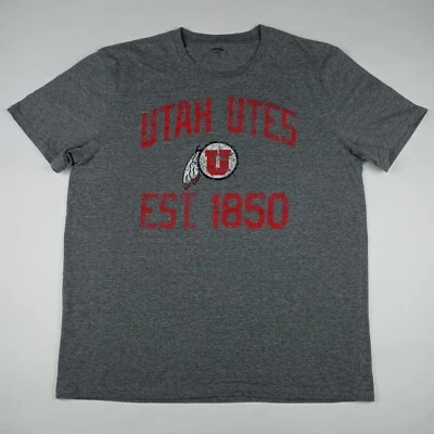 Utah Utes T-Shirt Est. 1850 NCAA Men's Size 2XL Short Sleeve Gray - Image 1 of 4