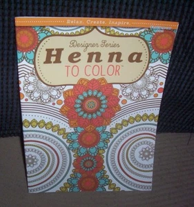 HENNA ADULT COLORING BOOK~FREE SHIPPING! - Picture 1 of 1