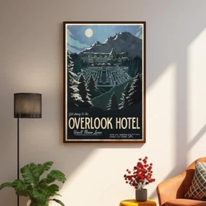 The Shining Overlook Hotel Poster, Vintage Movie Wall Art Decor Poster, No Frame - Picture 1 of 2