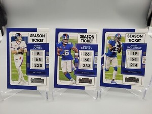 2021 PANINI CONTENDERS JONES SAQUON BARKLEY GOLLADAY SEASON TICKET CARDS GIANTS