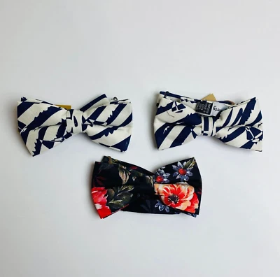 Juego de 3 pajaritas Knot Society para hombre 100 % algodón, (blanco negro y rojo) Foto 1 de 3