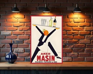 Vintage Amer Masin  Heavy Metal Sign - 24"x16" (60x40 cm) - Picture 1 of 5