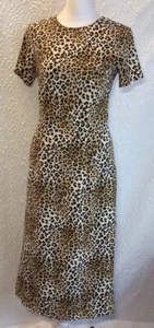 BARNEYS NEW YORK Woman’s Leopard Animal Print Dress MADE IN USA Size Small - Picture 1 of 20