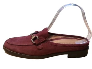 Vionic Salie Mules Mujer Talla 7 Granate Cuero Gamuza Sin Cordones Diseñador Ropa de Trabajo - Imagen 1 de 9