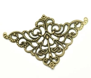 8pcs Bronze Metal Book Embellishment Menus Notebook Corner Protector Journal #3 - Picture 1 of 4