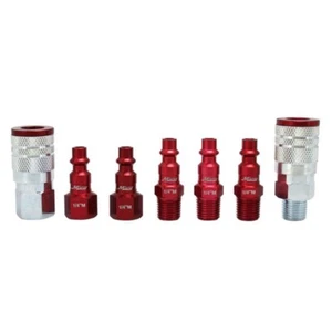 Milton® COLORFIT® M-STYLE® 1/4" NPT Kit di accoppiamento e spina, Rosso (7 pezzi) - Foto 1 di 10