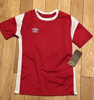 Camiseta de fútbol Umbro roja juvenil 8 137744 VERMILLION NUEVA CON ETIQUETAS NUEVA Foto 1 de 4
