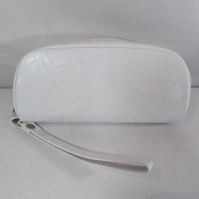 Oakley белый солнцезащитные очки чехол монограмма по всему молнии запястье ремень мягкая подкладка стороны - Изображение 1 из 4