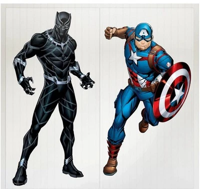 Marvel Avengers Scene Setter Backdrop Captain America/Black Panther 2Pcs (5ft) - Image 1 of 4