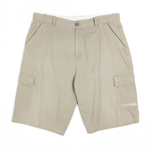 Vintage Y2K Quiksilver Cargo Shorts Mens 36 Khaki Surf Skate 2000s Streetwear - Picture 1 of 12