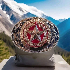 TEXAS STATE GÜRTELSCHNALLE KARTE FLAGGE WESTERN COWBOY RODEO ROBUST - Bild 1 von 3