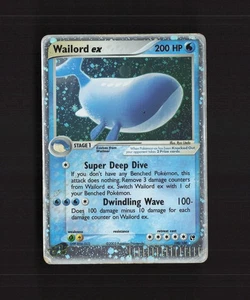 Wailord ex 100/100 EX Sandstorm Ultra Rare Holo Pokemon Card DMG - Picture 1 of 10
