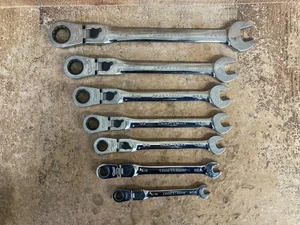 Set of 7 Craftsman Locking Flex Ratcheting Wrench SAE 42470-42476 GK-X  5/16-3/4 - Picture 1 of 7
