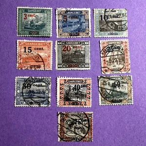 Saar 1921 - MH / gebrauchter Scott 85-94. Zuschläge. Beschreibung lesen. - Bild 1 von 2