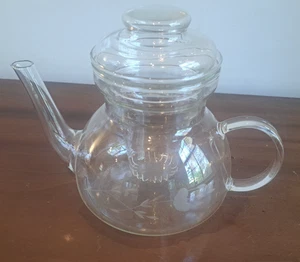 Tetera de cristal Princess House NOS 050 3 piezas hecha en República Checa nueva con caja - Imagen 1 de 13