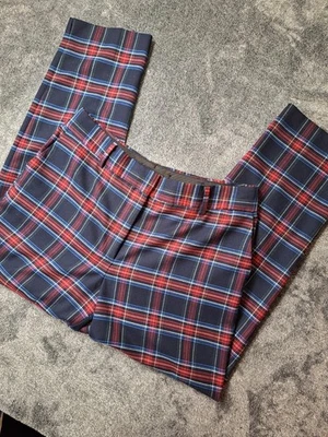 Talbots Hampshire Ankle Tartan Plaid Pants Womens 12P Multi Wool Blend Academia - Image 1 of 4