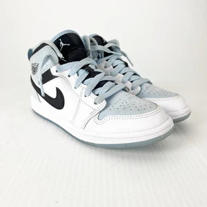Nike Air Jordan 1 Mid Ice Blue White Basketball Sneaker Schuhe Jugend 13,5C - Bild 1 von 5