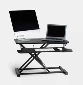 Vonhaus Gas Assisted Sit Stand Rising Workstation 80cm Length & 17kg Capacity - Picture 1 of 5