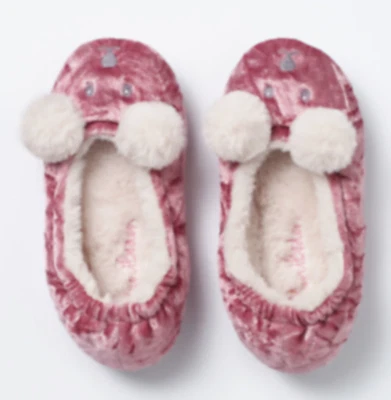 NUEVO EN CAJA MINI PISO Niñas CUERO MARY-JANE Zapatos PLANOS Pera Leo Terciopelo OSO PANTUFLAS Foto 1 de 2