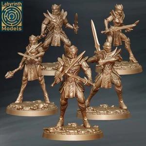 Vampire Knights(x5)/TTRPG/Mordheim/Dungeons and Dragons/Labyrinth Miniatures - Picture 1 of 1