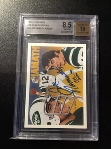 Autógrafo Joe Namath Heroes 1991 Upper Deck/2500 automático BGS 8,5 automático 10 bonito - Imagen 1 de 4