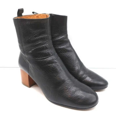 Isabel Marant Etoile Botines Drew Cuero Negro Talla 37 Botines Tacón Madera Foto 1 de 4