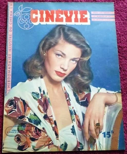 SCHÖNE LAUREN BACALL COVER Cinevie (8/5/47) Filme Shirley Temple Betty Grabl - Bild 1 von 5