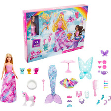 Barbie Dreamtopia Advent Calendar with Doll & 24 Fashions Surprises(Box Damaged)