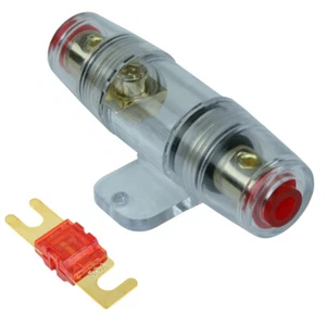 Mini ANL Halter Auto Batterie Stromkabel 10 16 20 25 qmm + 50 Ampere Sicherung - Bild 1 von 3
