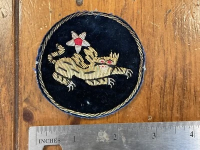 ORIGINAL WWII USAAF BULLION 14TH AF FLYING TIGERS THEATER MADE PATCH W/ SNAPS - Image 1 of 2