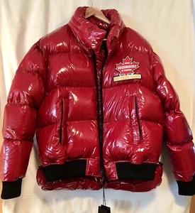 DSQUARED2 Men’s Glossy Patent-finish Red Puffer NWT Sz 40 (EUR 50) - Picture 1 of 15