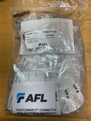 AFL FAST-SC-SMAU FastConnect SC/APC SM Fiber Optic Connectors (Lot Of 60)