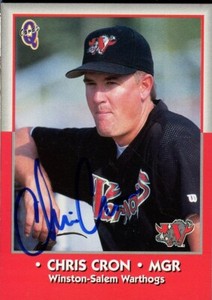 1998 Winston Salem Warthogs CHRIS CRON Signed Card autograph auto WHITE SOX