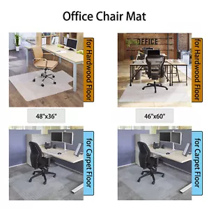 Office Chair Mat Hard Floors/Carpet Floor Protector Home Office Desk Chair Mat - Picture 1 of 34