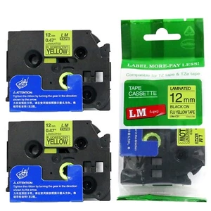 Paquete de 2 impresoras P-touch PT9500PC, PT-9500PC negras sobre amarillas fluorescentes de 12 mm - Imagen 1 de 1