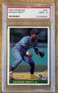 1984 Donruss GEORGE BRETT #53 PSA 9 MINT Kansas City Royals HOF