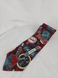 Cravatta Coca Cola vintage 100% seta - Foto 1 di 5