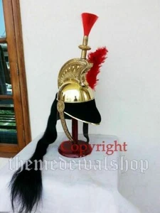 French Cuirassier Officer's Napoleon Brass Helmet WITH STAND SCA HANDMADE SPARTA - Picture 1 of 6