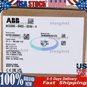 Ein ABB Wechselrichter ACS380-040S-02A6-4 3P 380-480V 0,75KW Neu - Bild 1 von 11